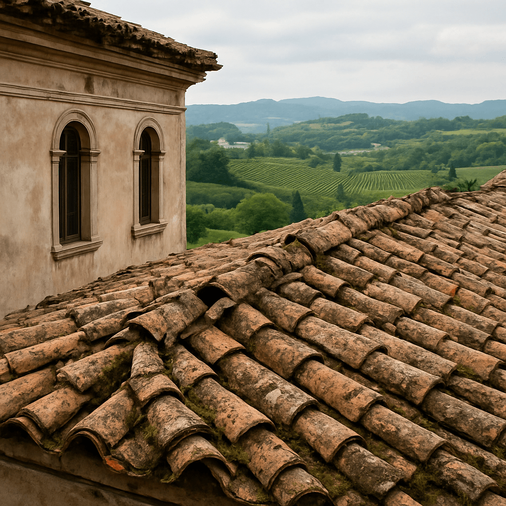 Tetto da rifare a Treviso — Prima